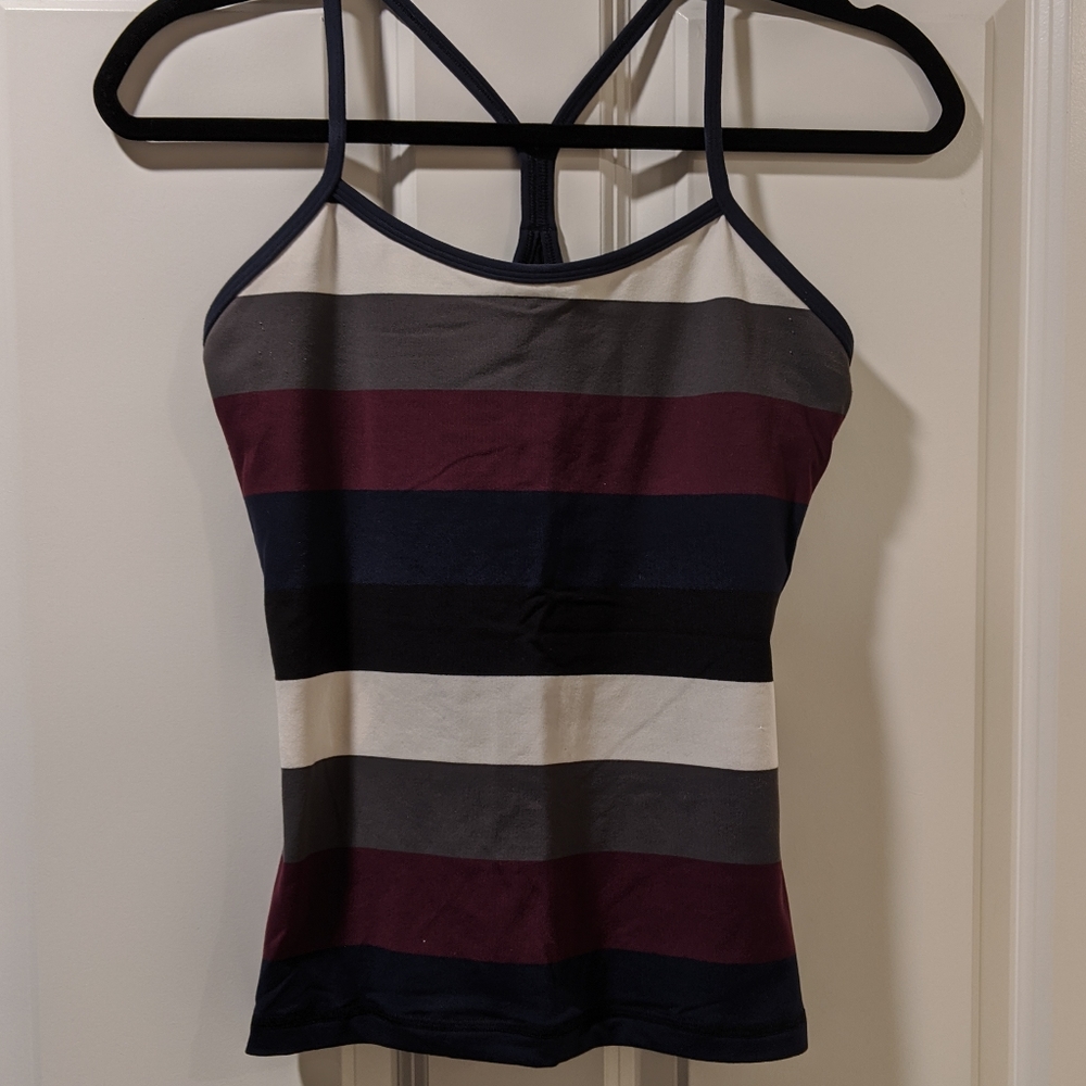Cropped Lululemon Power Y Tank Size 8 No Pads